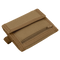 The Condor Vault Tri-Fold Wallet is a tan, rectangular fabric wallet with a front zipper pocket and flap closure, designed for first responders or military use.